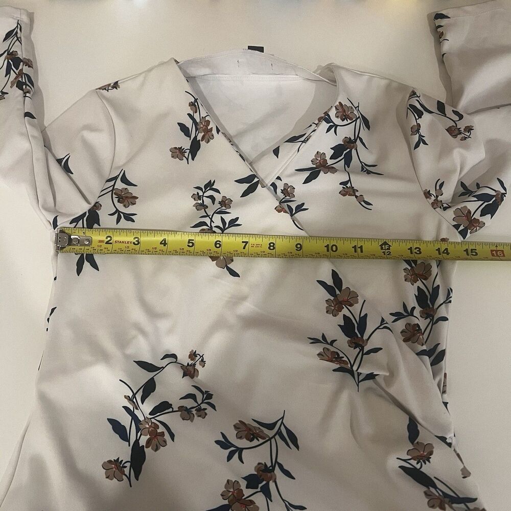 Ann Taylor Floral Wrap Blouse Petites Xs Office School Casual Work Business Chic - Picture 5 of 6